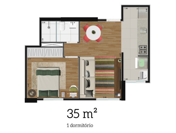 Imagem Apartamento com 1 Quarto à Venda, 35 m² em Tatuapé - São Paulo