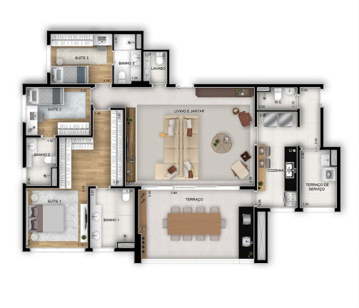Imagem Apartamento com 4 Quartos à Venda, 153 m² em Jardim Prudência - São Paulo