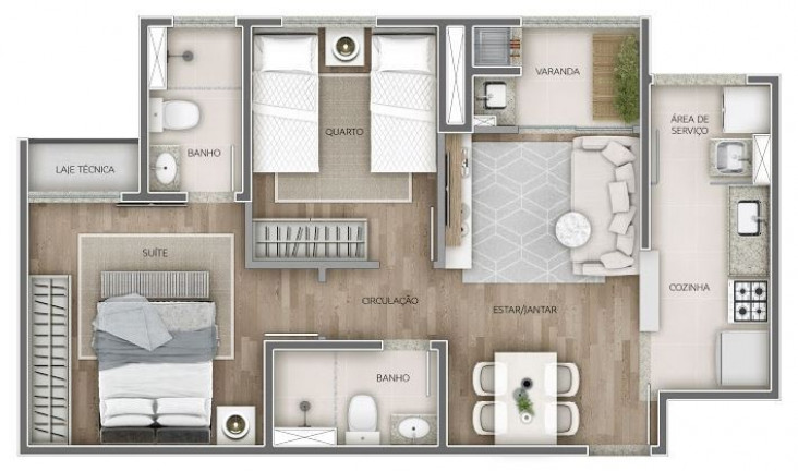 Imagem Apartamento com 2 Quartos à Venda, 52 m² em Paraíso Do Morumbi - São Paulo Imagem Apartamento com 2 Quartos à Venda, 52 m² em Paraíso Do Morumbi - São Paulo