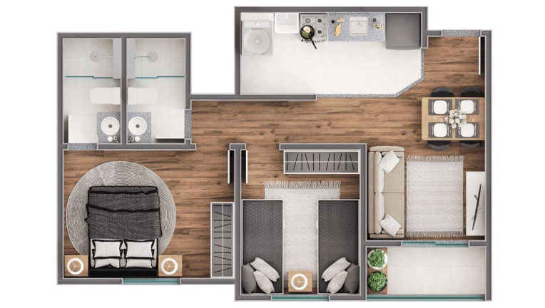 Imagem Apartamento com 2 Quartos à Venda, 52 m² em Parque Residencial Flamboyant - São José Dos Campos Imagem Apartamento com 2 Quartos à Venda, 52 m² em Parque Residencial Flamboyant - São José Dos Campos