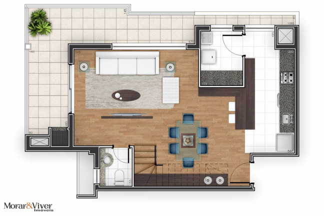 Imagem Cobertura com 3 Quartos à Venda, 132 m² em Cristo Rei - Curitiba Imagem Cobertura com 3 Quartos à Venda, 132 m² em Cristo Rei - Curitiba