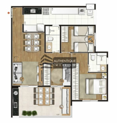 Imagem Apartamento com 2 Quartos à Venda, 64 m² em Chácara Inglesa - São Paulo