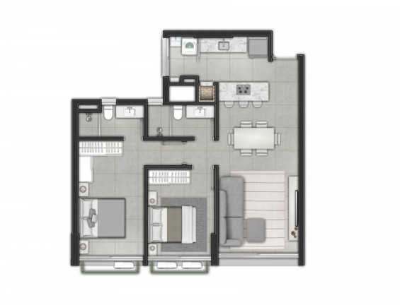 Imagem Apartamento com 2 Quartos à Venda, 73 m² em Centro - Torres Imagem Apartamento com 2 Quartos à Venda, 73 m² em Centro - Torres