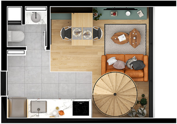Imagem Apartamento com 2 Quartos à Venda, 56 m² em água Verde - Curitiba