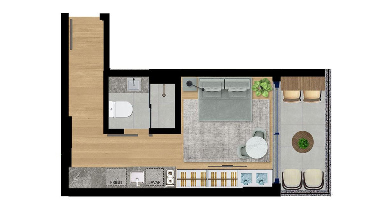 Imagem Imóvel com 1 Quarto à Venda, 19 m² em Centro - Curitiba Imagem Imóvel com 1 Quarto à Venda, 19 m² em Centro - Curitiba