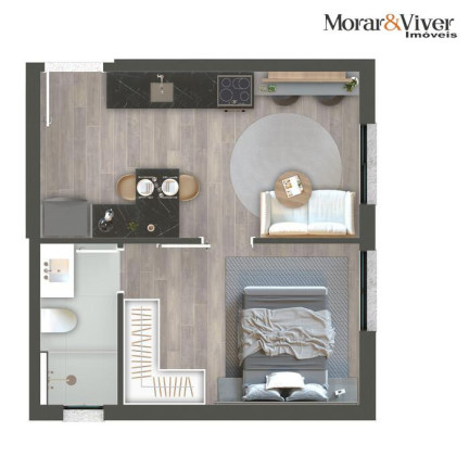 Imagem Apartamento com 1 Quarto à Venda, 28 m² em Centro - Curitiba Imagem Apartamento com 1 Quarto à Venda, 28 m² em Centro - Curitiba