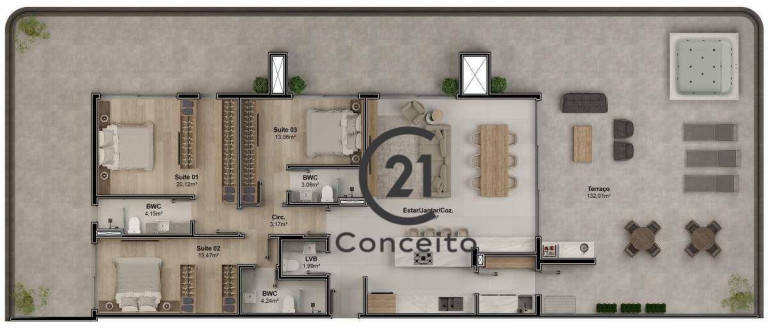 Imagem Cobertura com 3 Quartos à Venda, 310 m² em Estreito - Florianópolis Imagem Cobertura com 3 Quartos à Venda, 310 m² em Estreito - Florianópolis