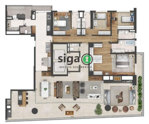 Imagem Apartamento com 4 Quartos à Venda, 288 m² em Itaim Bibi - São Paulo Imagem Apartamento com 4 Quartos à Venda, 288 m² em Itaim Bibi - São Paulo