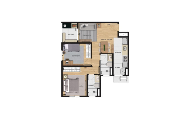Imagem Imóvel com 2 Quartos à Venda, 56 m² em Jardim Das Colinas - Hortolândia Imagem Imóvel com 2 Quartos à Venda, 56 m² em Jardim Das Colinas - Hortolândia