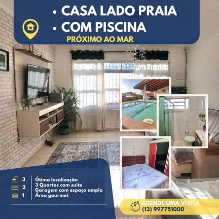 Imagem Casa com 3 Quartos para Alugar ou Temporada, 148 m² em Gaivota - Itanhaém Imagem Casa com 3 Quartos para Alugar ou Temporada, 148 m² em Gaivota - Itanhaém