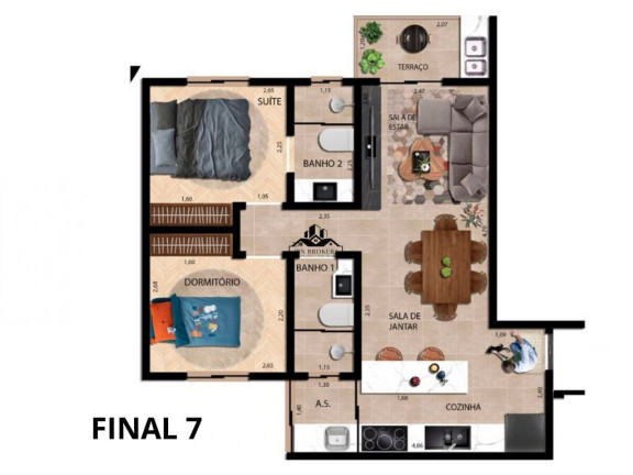 Imagem Apartamento com 2 Quartos à Venda, 52 m² em Jardim Santo Antônio - Santo André