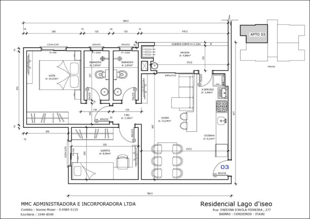 Imagem Apartamento com 2 Quartos à Venda, 59 m² em Cordeiros - Itajaí Imagem Apartamento com 2 Quartos à Venda, 59 m² em Cordeiros - Itajaí