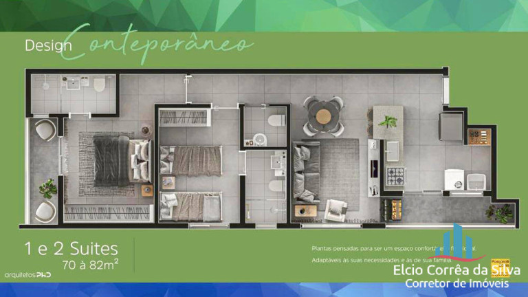 Foto do imóvel Apartamento com 2 Quartos à Venda, 82 m² em Aparecida - Santos