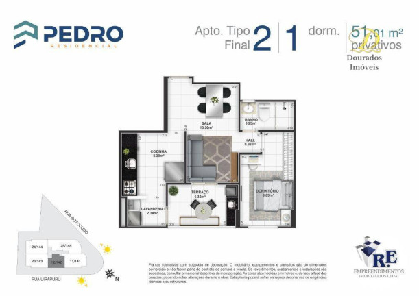 Imagem Apartamento com 1 Quarto à Venda, 51 m² em Tupi - Praia Grande