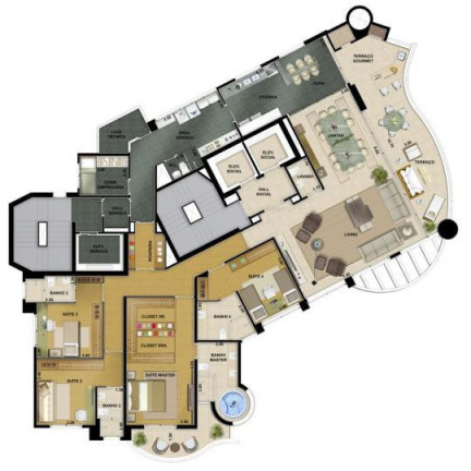Imagem Apartamento com 4 Quartos à Venda, 265 m² em Anália Franco - São Paulo Imagem Apartamento com 4 Quartos à Venda, 265 m² em Anália Franco - São Paulo