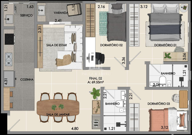 Imagem Apartamento com 3 Quartos à Venda, 66 m² em Vila Guarani - Mauá Imagem Apartamento com 3 Quartos à Venda, 66 m² em Vila Guarani - Mauá