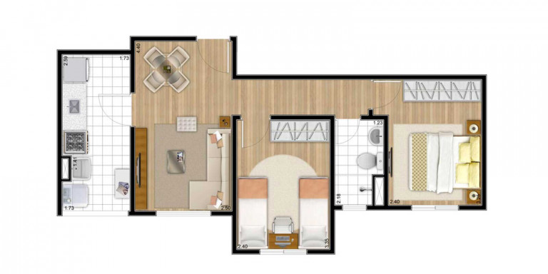 Imagem Apartamento com 2 Quartos à Venda, em Vila Industrial - São José Dos Campos Imagem Apartamento com 2 Quartos à Venda, em Vila Industrial - São José Dos Campos