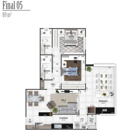 Imagem Apartamento com 2 Quartos à Venda, 89 m² em Caiçara - Praia Grande
