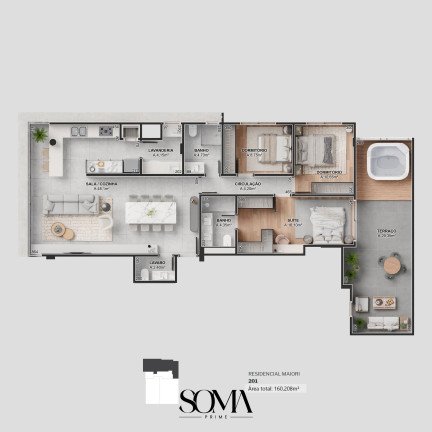 Apartamento com 3 Quartos à Venda, 118 m² em São Cristóvão - Lajeado