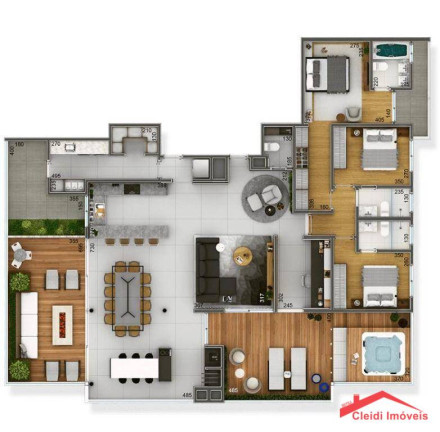 Imagem Apartamento com 3 Quartos à Venda, 216 m² em América - Joinville Imagem Apartamento com 3 Quartos à Venda, 216 m² em América - Joinville