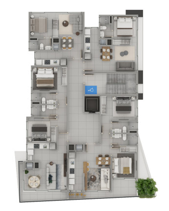 Imagem Apartamento com 2 Quartos à Venda, 64 m² em Praia Da Cal - Torres