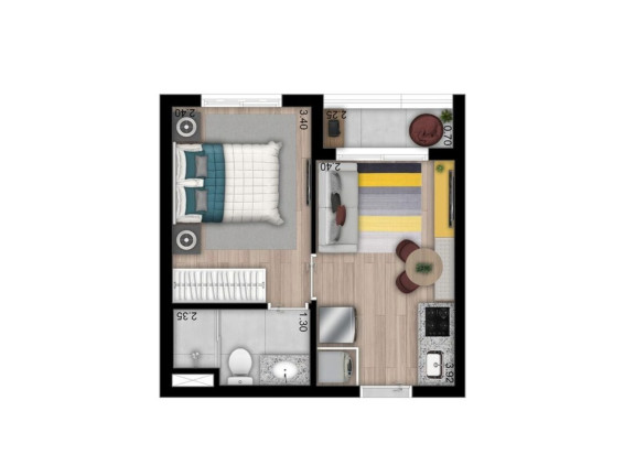 Imagem Imóvel com 1 Quarto à Venda, 33 m² em Morumbi - São Paulo Imagem Imóvel com 1 Quarto à Venda, 33 m² em Morumbi - São Paulo