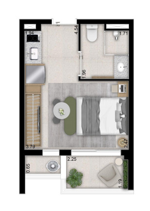 Apartamento com 1 Quarto à Venda, 42 m² em Perdizes - São Paulo