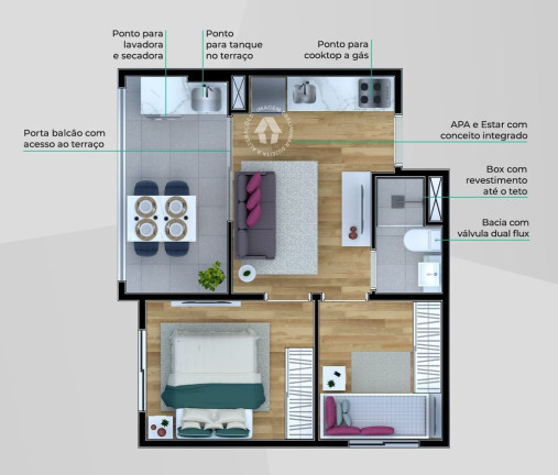 Imagem Cobertura com 1 Quarto à Venda, 67 m² em Jardim Sabará - São Paulo Imagem Cobertura com 1 Quarto à Venda, 67 m² em Jardim Sabará - São Paulo