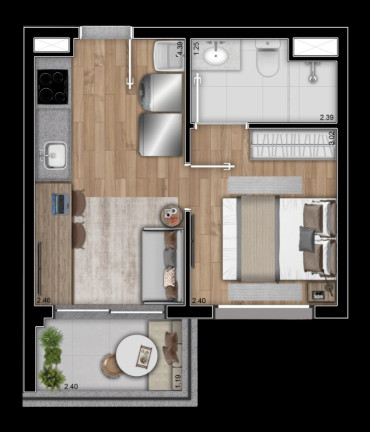 Imagem Imóvel com 1 Quarto à Venda, 28 m² em Brooklin Paulista - São Paulo Imagem Imóvel com 1 Quarto à Venda, 28 m² em Brooklin Paulista - São Paulo