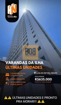 Imagem Apartamento com 3 Quartos à Venda, 67 m² em Ilha Do Retiro - Recife Imagem Apartamento com 3 Quartos à Venda, 67 m² em Ilha Do Retiro - Recife
