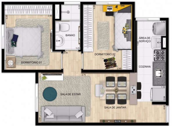 Imagem Apartamento com 2 Quartos à Venda, 45 m² em Jardim São Luiz - Jandira Imagem Apartamento com 2 Quartos à Venda, 45 m² em Jardim São Luiz - Jandira