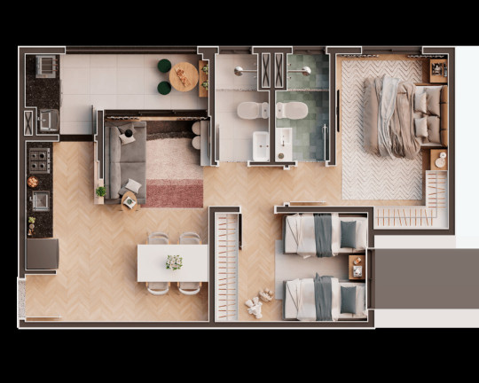 Imagem Imóvel com 2 Quartos à Venda, 57 m² em Vila Cecília - Mogi Das Cruzes