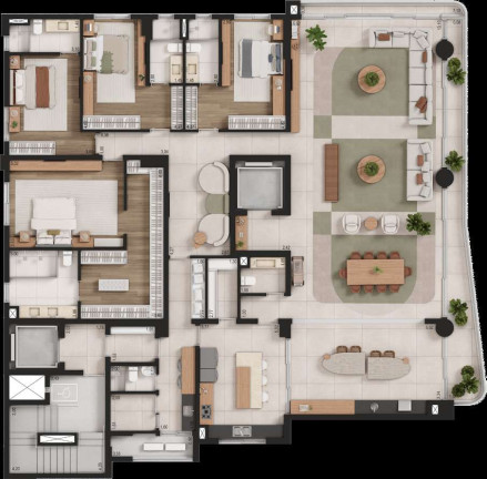 Imagem Apartamento com 4 Quartos à Venda, 351 m² em Setor Marista - Goiânia Imagem Apartamento com 4 Quartos à Venda, 351 m² em Setor Marista - Goiânia