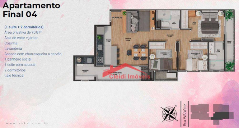 Imagem Apartamento com 3 Quartos à Venda, 68 m² em Anita Garibaldi - Joinville Imagem Apartamento com 3 Quartos à Venda, 68 m² em Anita Garibaldi - Joinville