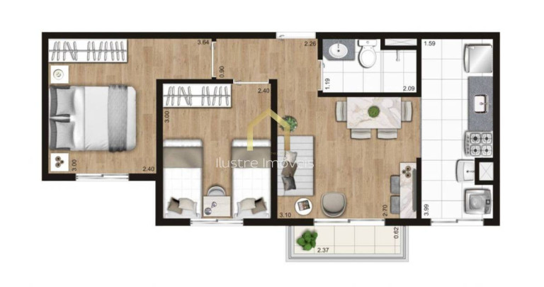 Imagem Apartamento com 2 Quartos à Venda, 42 m² em Jabaquara - Santos Imagem Apartamento com 2 Quartos à Venda, 42 m² em Jabaquara - Santos