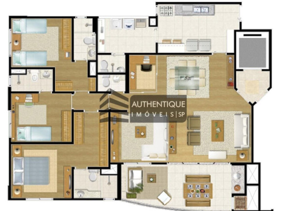Imagem Apartamento com 3 Quartos à Venda, 143 m² em Campo Belo - São Paulo