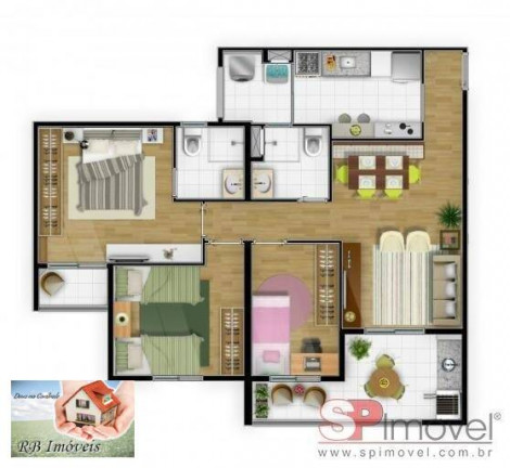 Imagem Apartamento com 3 Quartos à Venda, 80 m² em Rudge Ramos - São Bernardo Do Campo Imagem Apartamento com 3 Quartos à Venda, 80 m² em Rudge Ramos - São Bernardo Do Campo