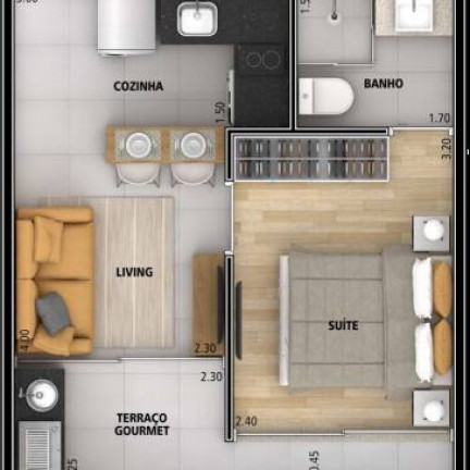 Imagem Apartamento com 100 Quartos à Venda, 1 m² em Carandiru - São Paulo