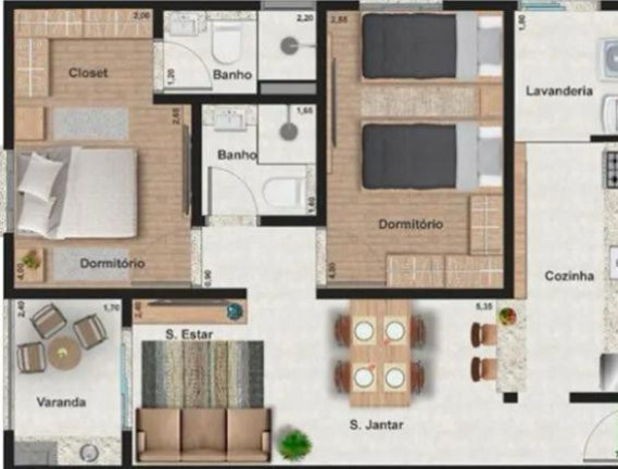 Imagem Apartamento com 2 Quartos à Venda, 62 m² em Parque Euclides Miranda - Sumaré Imagem Apartamento com 2 Quartos à Venda, 62 m² em Parque Euclides Miranda - Sumaré