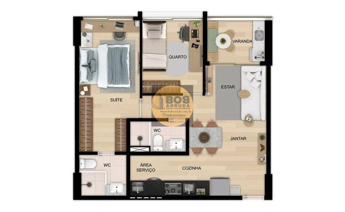 Imagem Apartamento com 1 Quarto à Venda, 36 m² em Graças - Recife Imagem Apartamento com 1 Quarto à Venda, 36 m² em Graças - Recife