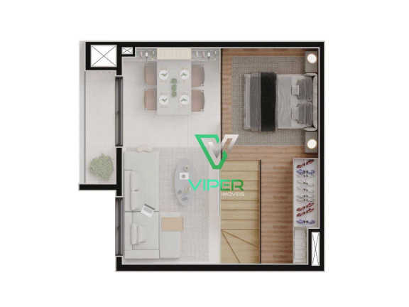 Imagem Apartamento com 1 Quarto à Venda, 22 m² em Alto Da Glória - Curitiba Imagem Apartamento com 1 Quarto à Venda, 22 m² em Alto Da Glória - Curitiba