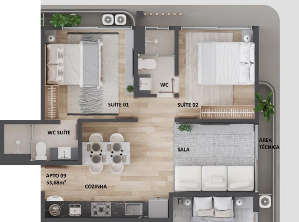 Imagem Apartamento com 1 Quarto à Venda, 31 m² em Cabo Branco - João Pessoa Imagem Apartamento com 1 Quarto à Venda, 31 m² em Cabo Branco - João Pessoa