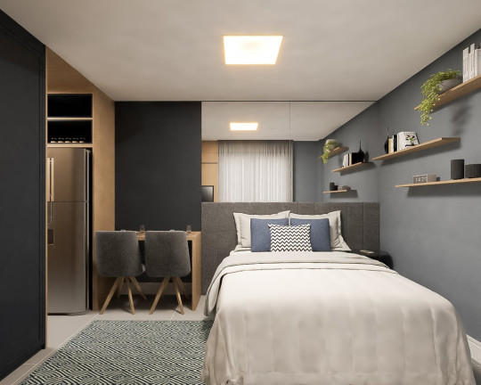 Imagem Apartamento com 1 Quarto à Venda, 24 m² em Mercês - Curitiba