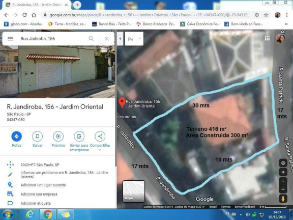 Imagem Terreno à Venda, 416 m² em Jardim Oriental - São Paulo