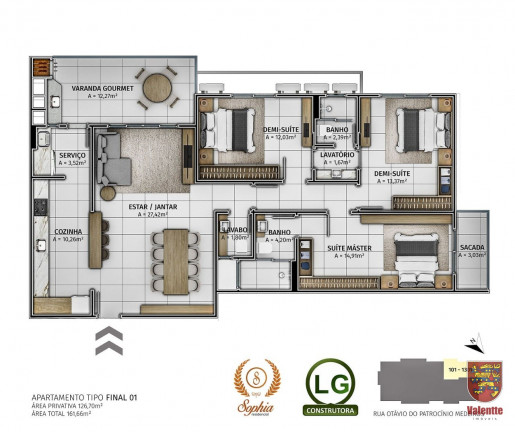 Imagem Apartamento com 3 Quartos à Venda, 161 m² em Floresta - São José Imagem Apartamento com 3 Quartos à Venda, 161 m² em Floresta - São José