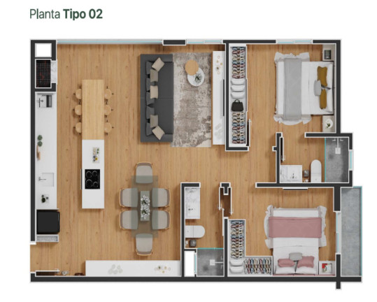 Imagem Imóvel com 3 Quartos à Venda, 74 m² em Glória - Joinville