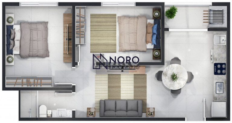Imagem Apartamento com 2 Quartos à Venda, 57 m² em Centro - Santa Maria Imagem Apartamento com 2 Quartos à Venda, 57 m² em Centro - Santa Maria