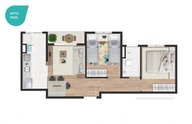 Imagem Apartamento com 2 Quartos à Venda, 63 m² em Jardim Barro Branco - Cotia Imagem Apartamento com 2 Quartos à Venda, 63 m² em Jardim Barro Branco - Cotia