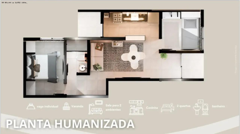 Imagem Apartamento com 2 Quartos à Venda, 53 m² em Jardim Atlântico - Olinda Imagem Apartamento com 2 Quartos à Venda, 53 m² em Jardim Atlântico - Olinda