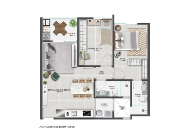 Imagem Apartamento com 2 Quartos à Venda, 83 m² em Abraão - Florianópolis
